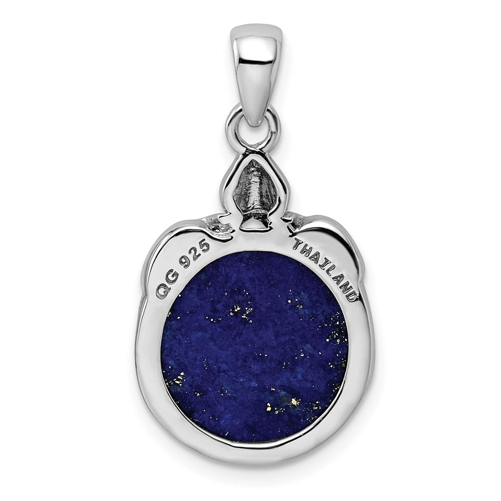 Sterlingsilber Rhodiniert Lapis Lazuli Anhänger