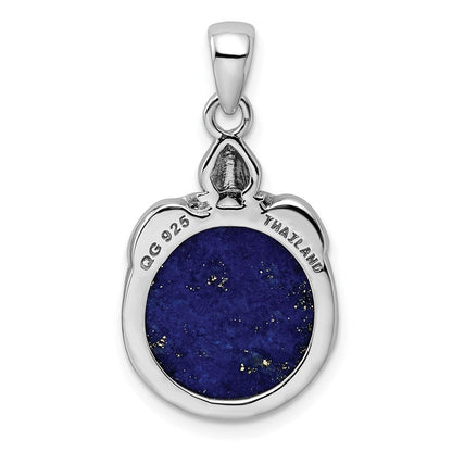 Sterlingsilber Rhodiniert Lapis Lazuli Anhänger