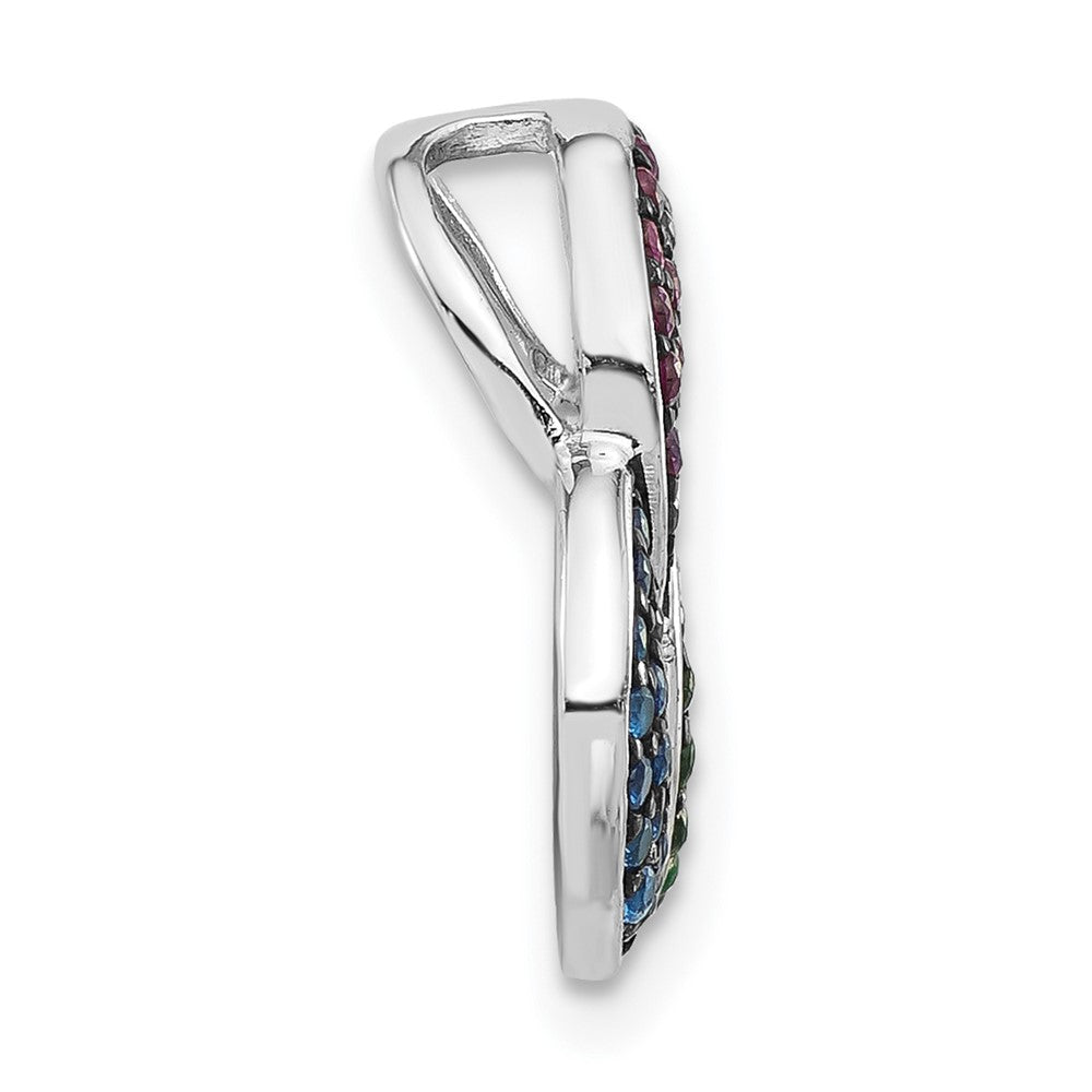 Sterlingsilber mit Schwarz Rhodium Synthetisch Steine Kette Anhänger