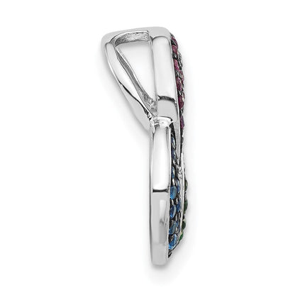 Sterlingsilber mit Schwarz Rhodium Synthetisch Steine Kette Anhänger