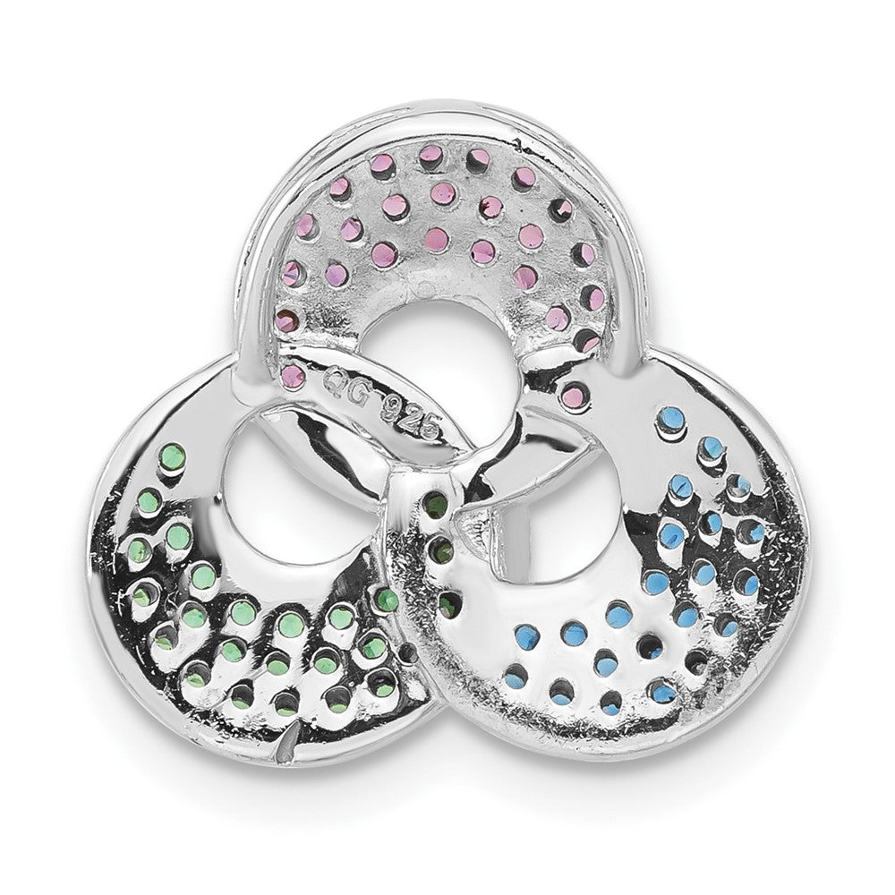 Sterlingsilber mit Schwarz Rhodium Synthetisch Steine Kette Anhänger