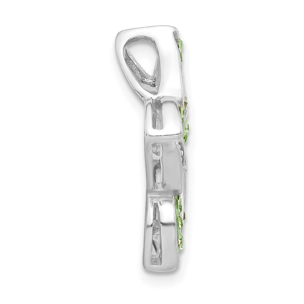 Sterlingsilber Markasit & Grün Kristall Blume Kette Anhänger