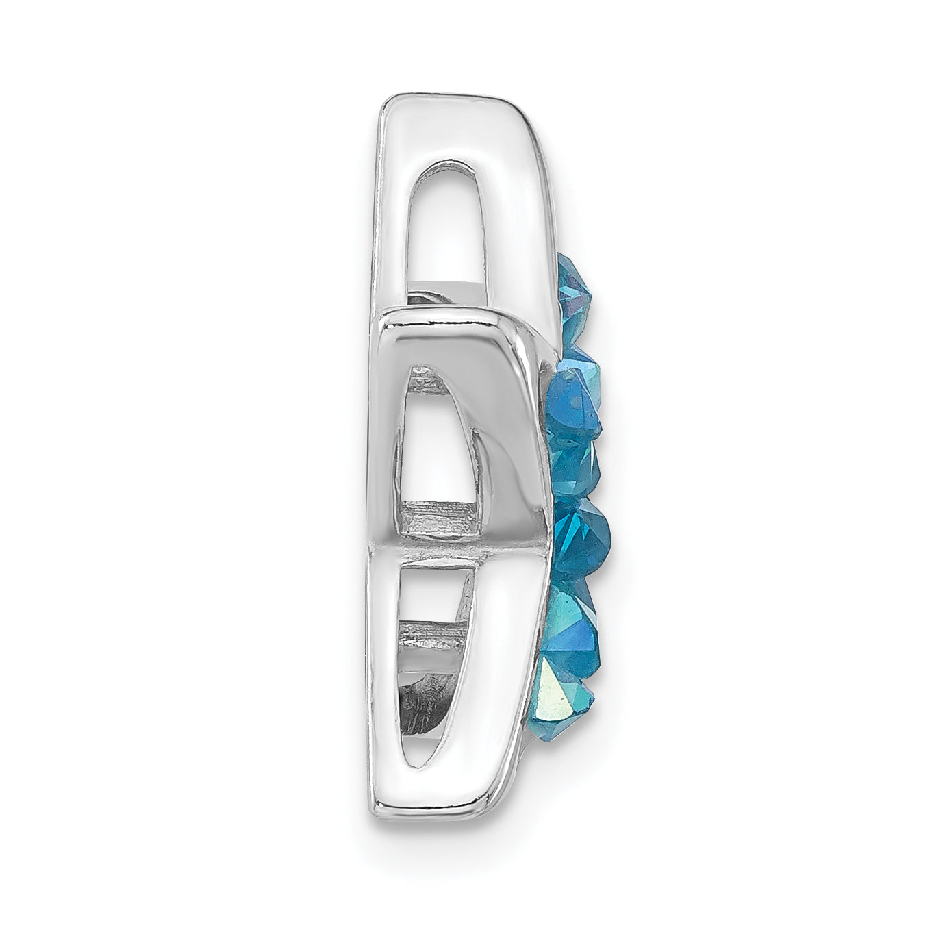 Sterlingsilber Poliert Blau Kristall Seestern Kette Anhänger