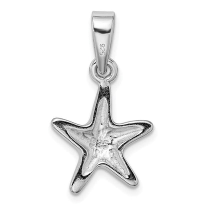 Sterlingsilber Rhodium Erzeugt Blau Opal Seestern Anhänger