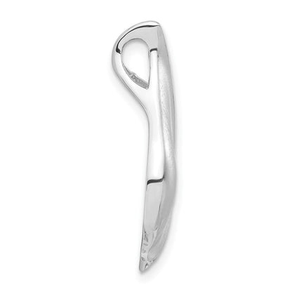 Sterlingsilber Poliert & Satiniert Zirkonia Fantasie Kette Anhänger