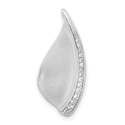 Sterlingsilber Poliert & Satiniert Zirkonia Fantasie Kette Anhänger