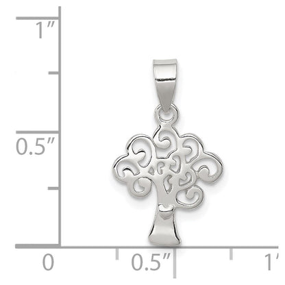 Sterlingsilber Poliert Baum Anhänger