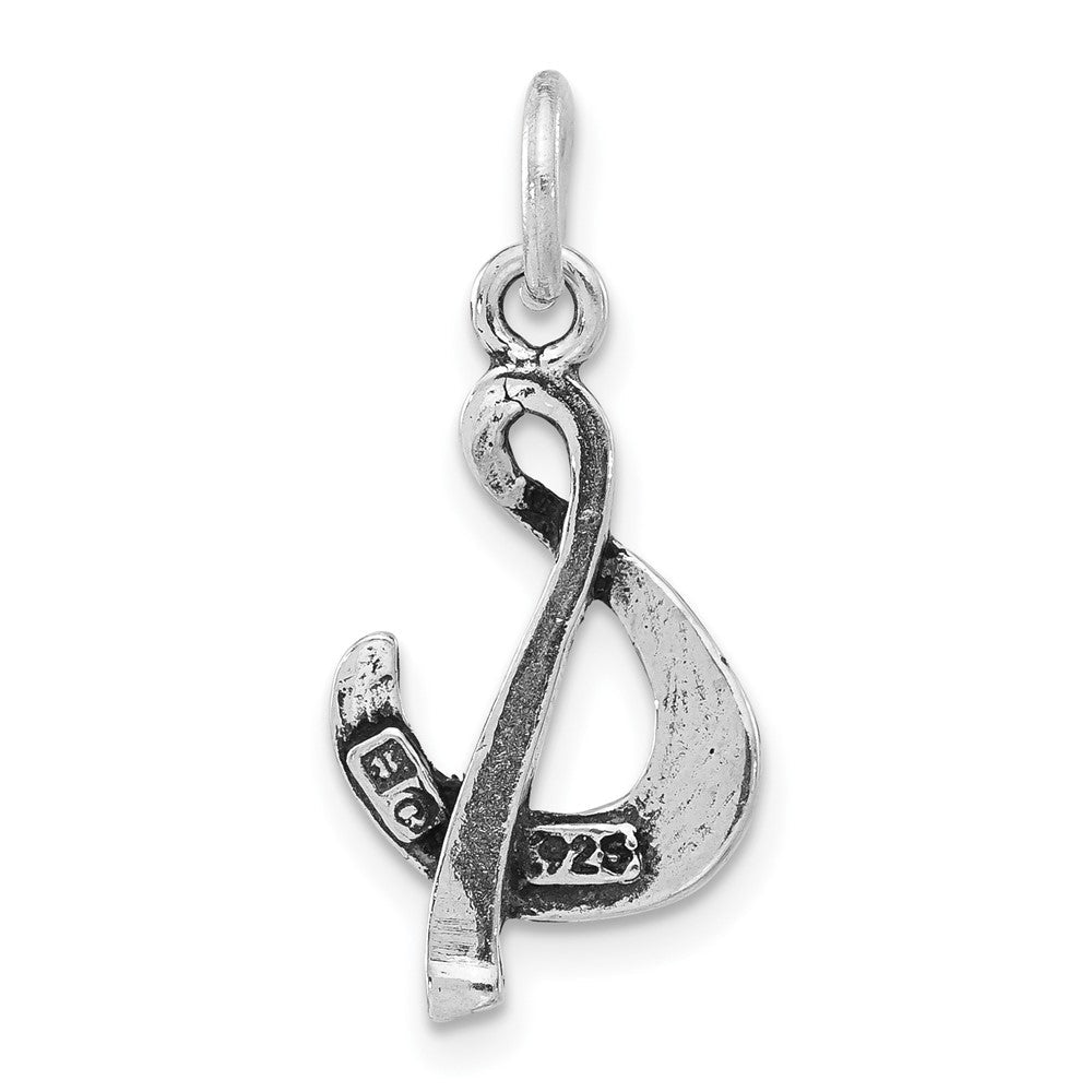 Sterlingsilber Poliert & Antikisiert Symbol Anhänger