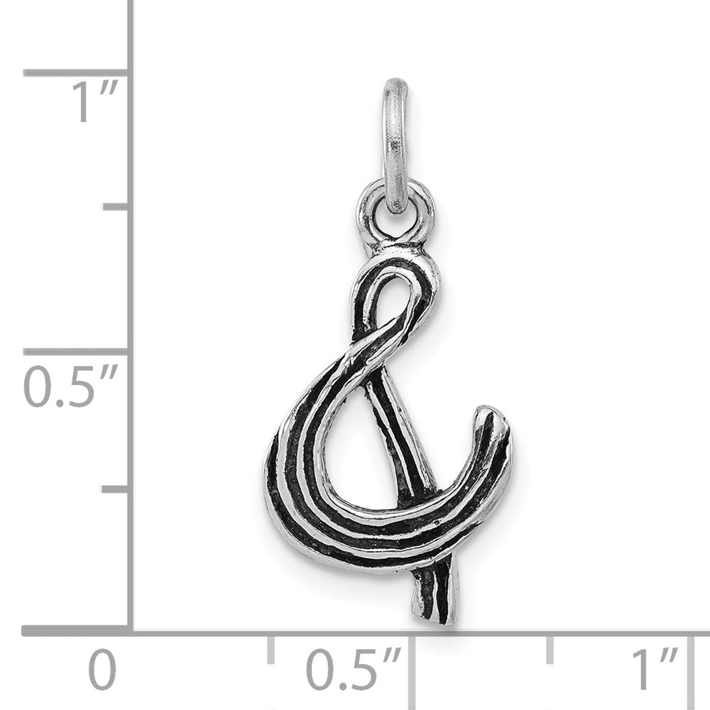 Sterlingsilber Poliert & Antikisiert Symbol Anhänger