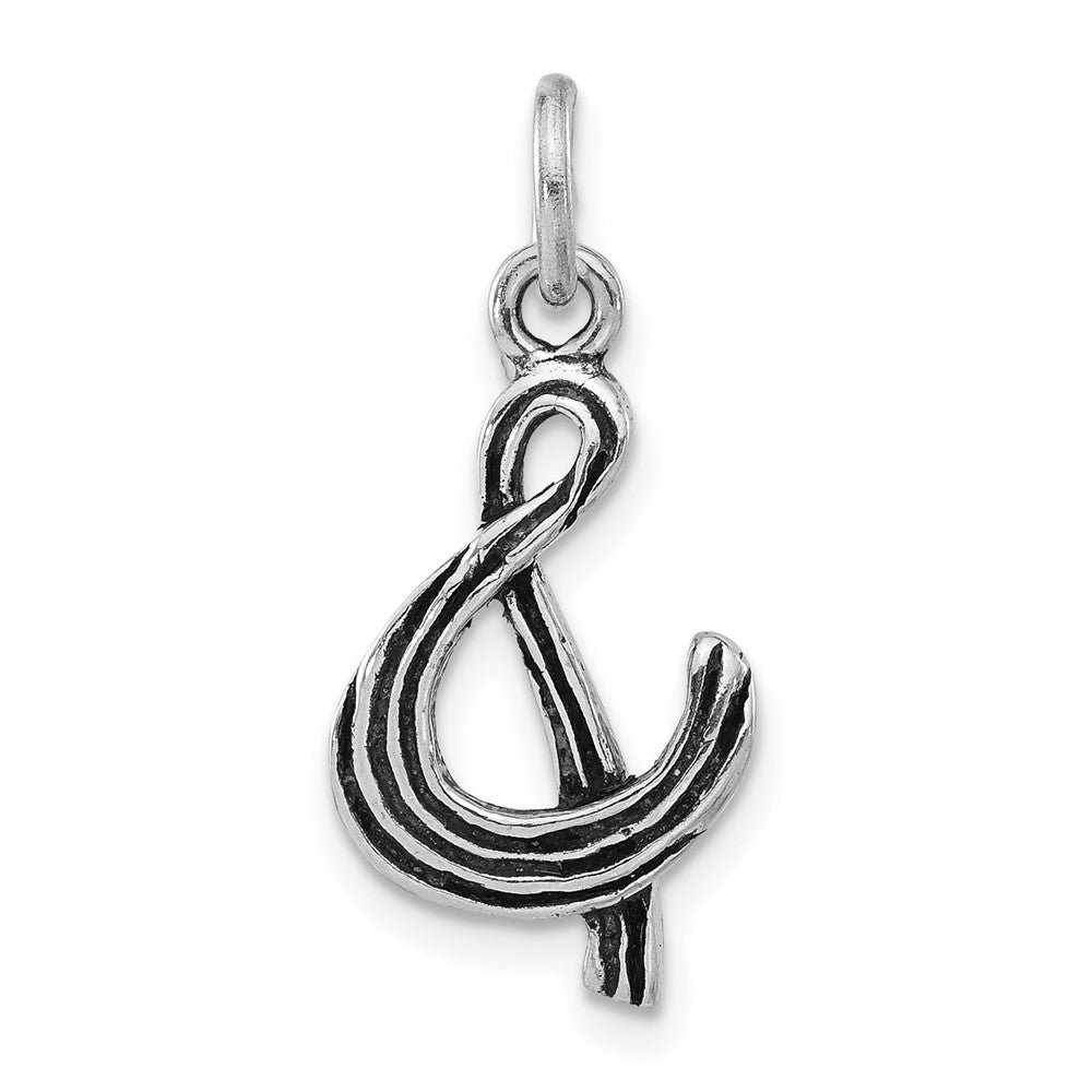 Sterlingsilber Poliert & Antikisiert Symbol Anhänger
