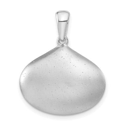Sterlingsilber Sparkle-cut Satiniert Breit Tropfen Anhänger