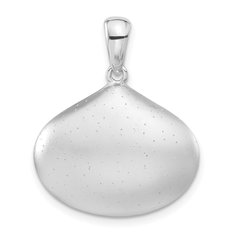 Sterlingsilber Sparkle-cut Satiniert Breit Tropfen Anhänger