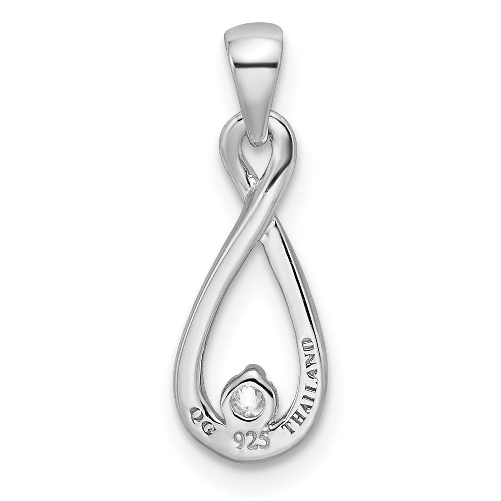 Sterlingsilber Rhodiniert mit Zirkonia Anhänger