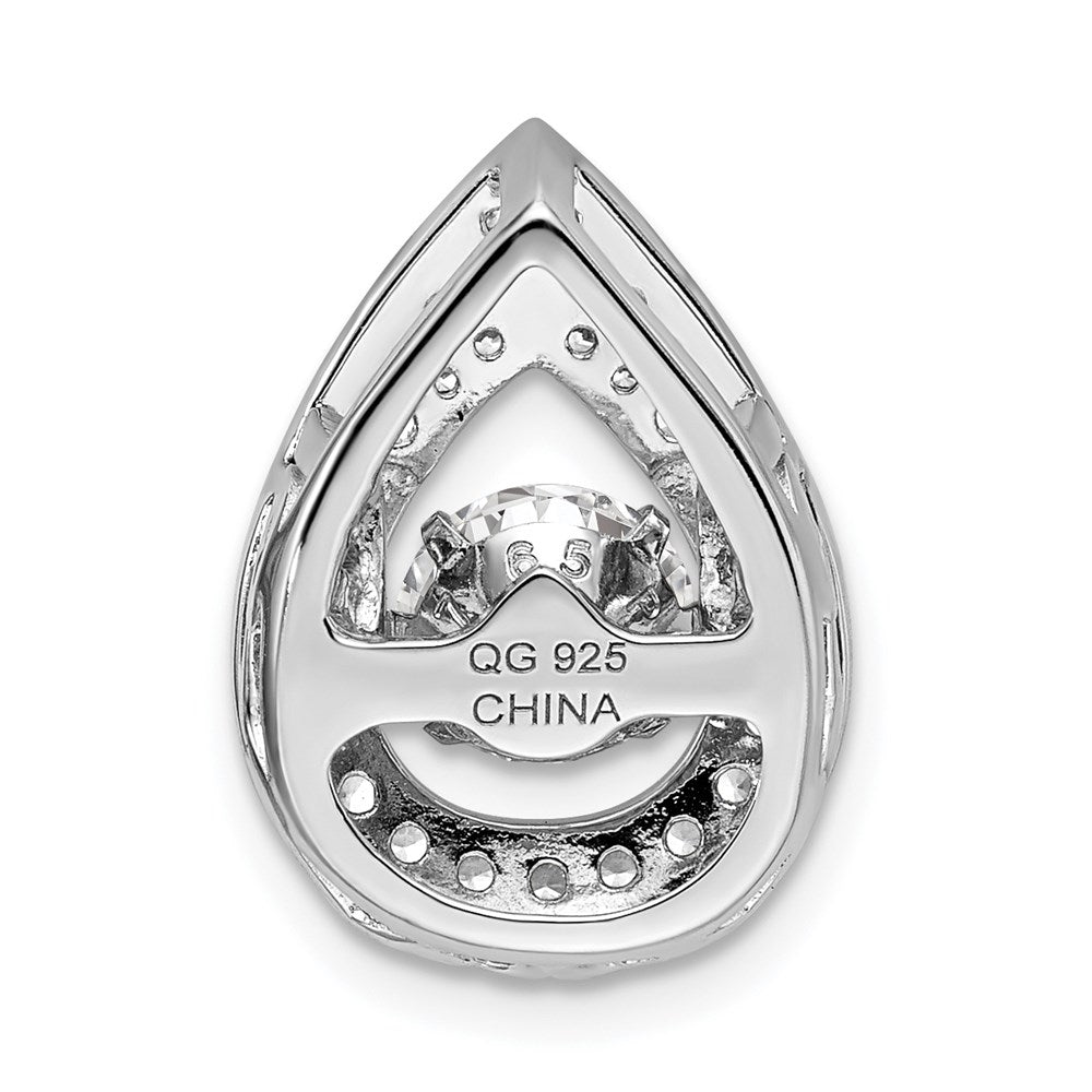 Sterlingsilber Platin-beschichtet Lebhaft Zirkonia Anhänger