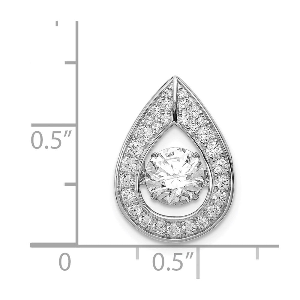 Sterlingsilber Platin-beschichtet Lebhaft Zirkonia Anhänger