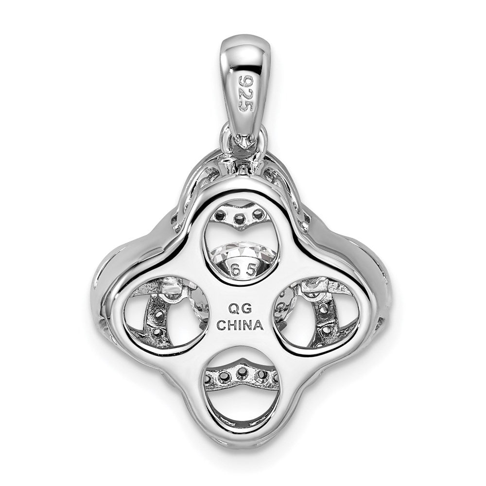 Sterlingsilber Platin-beschichtet Lebhaft Swarovski Zirconia & Zirkonia Anhänger