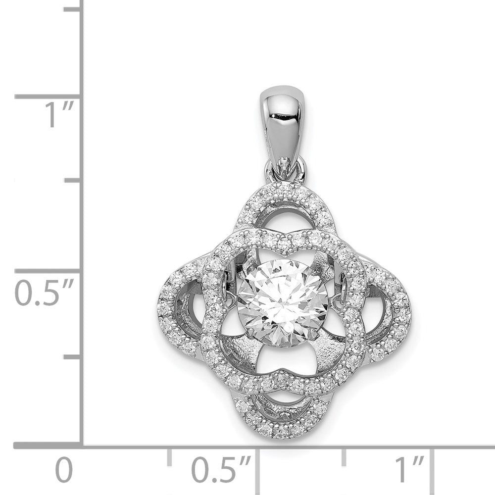 Sterlingsilber Platin-beschichtet Lebhaft Swarovski Zirconia & Zirkonia Anhänger