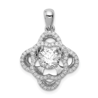 Sterlingsilber Platin-beschichtet Lebhaft Swarovski Zirconia & Zirkonia Anhänger