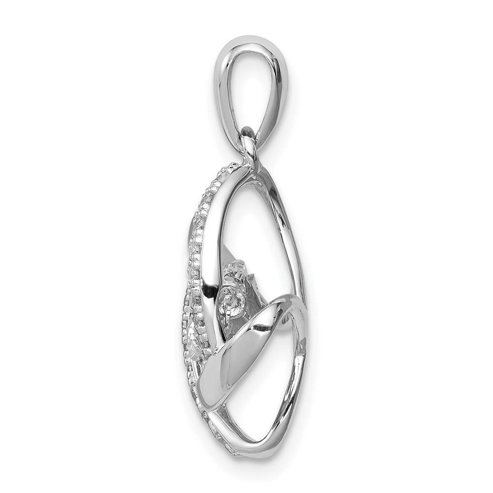 Sterlingsilber Platin-beschichtet Lebhaft Zirkonia Anhänger