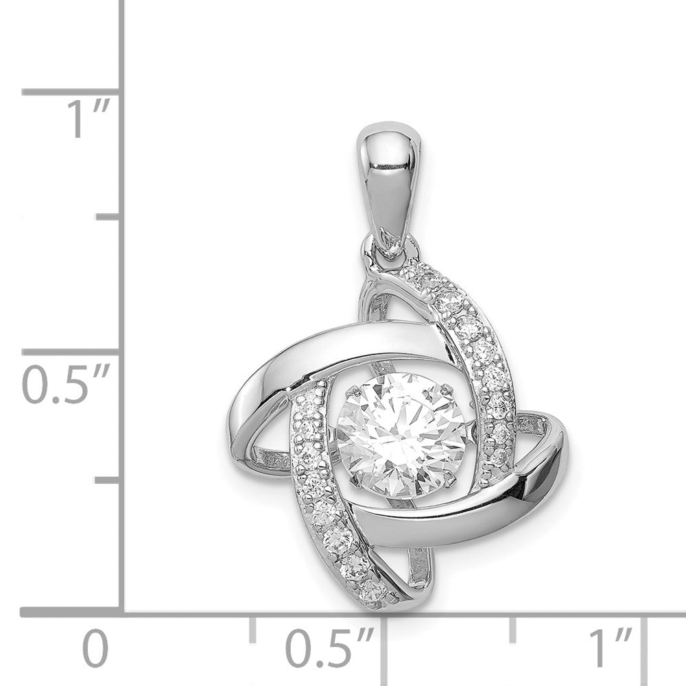 Sterlingsilber Platin-beschichtet Lebhaft Zirkonia Anhänger