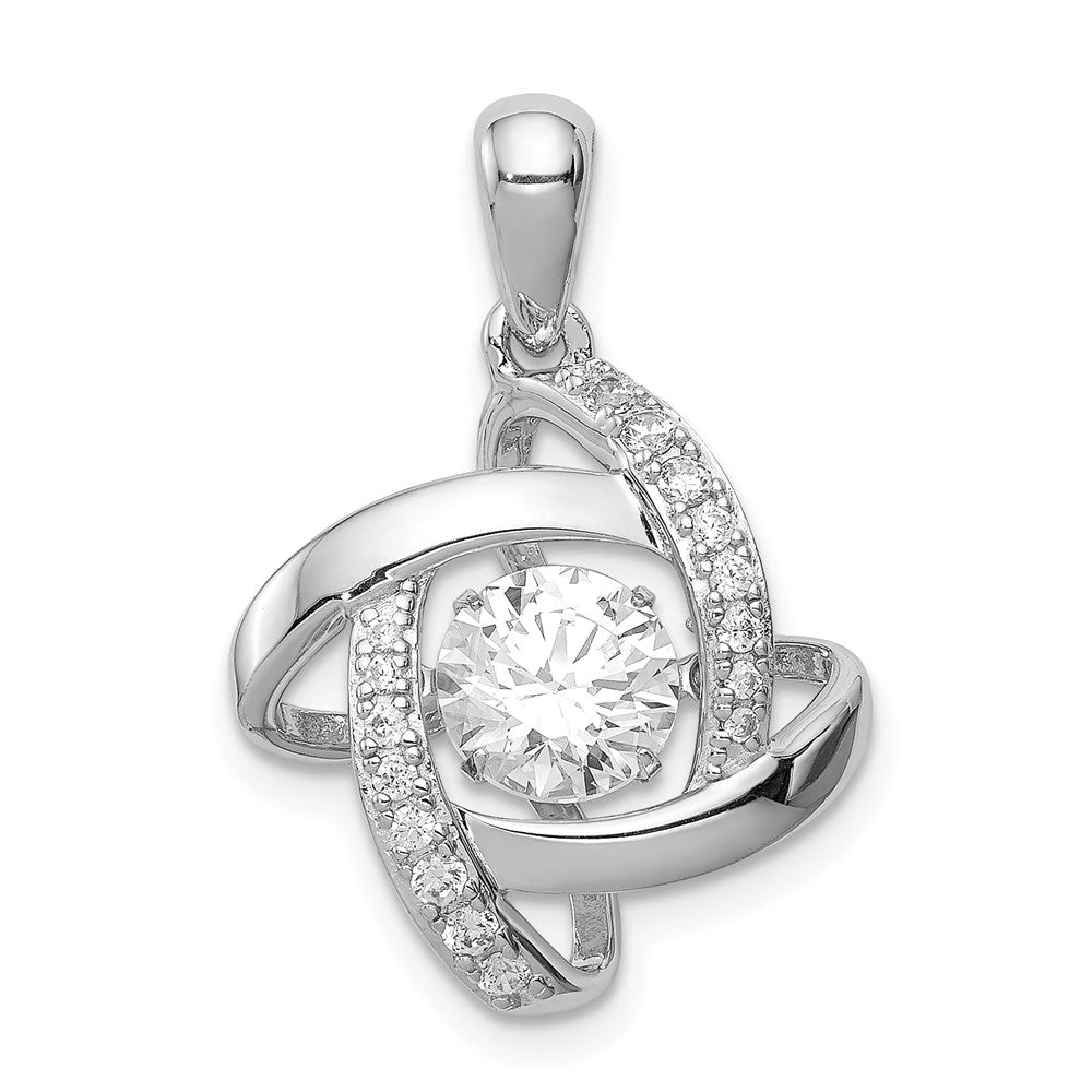 Sterlingsilber Platin-beschichtet Lebhaft Zirkonia Anhänger