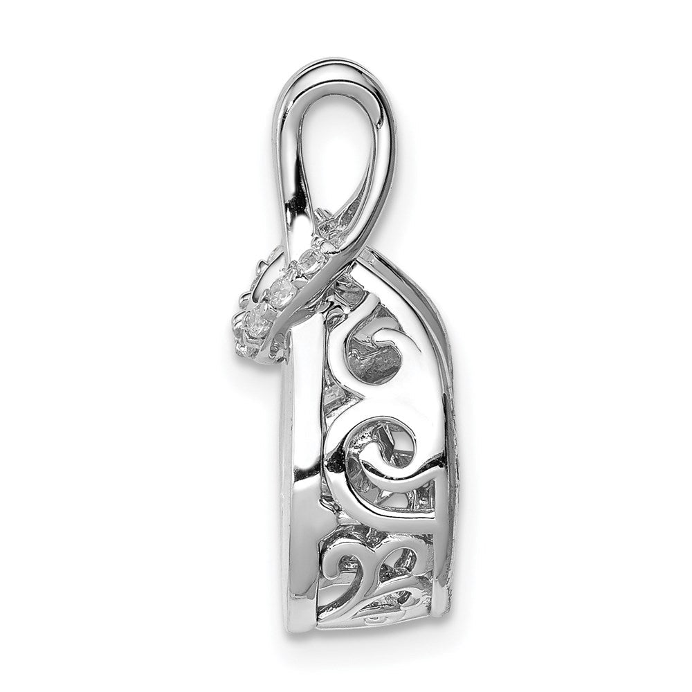 Sterlingsilber Platin-beschichtet Lebhaft Zirkonia Knoten Anhänger