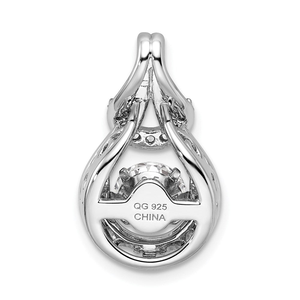 Sterlingsilber Platin-beschichtet Lebhaft Zirkonia Knoten Anhänger