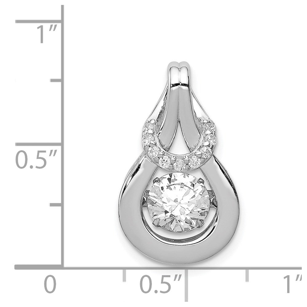 Sterlingsilber Platin-beschichtet Lebhaft Zirkonia Knoten Anhänger