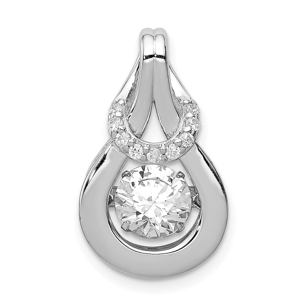 Sterlingsilber Platin-beschichtet Lebhaft Zirkonia Knoten Anhänger