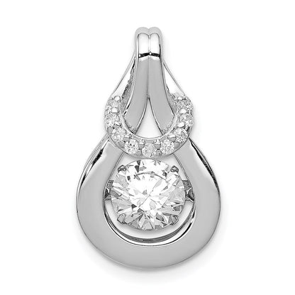Sterlingsilber Platin-beschichtet Lebhaft Zirkonia Knoten Anhänger