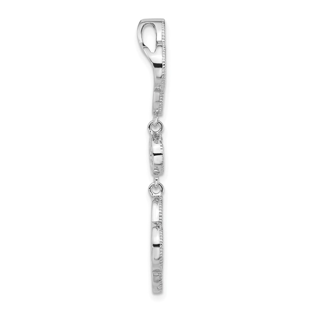 Sterlingsilber Poliert Fantasie Zirkonia Kette Anhänger