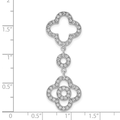 Sterlingsilber Poliert Fantasie Zirkonia Kette Anhänger