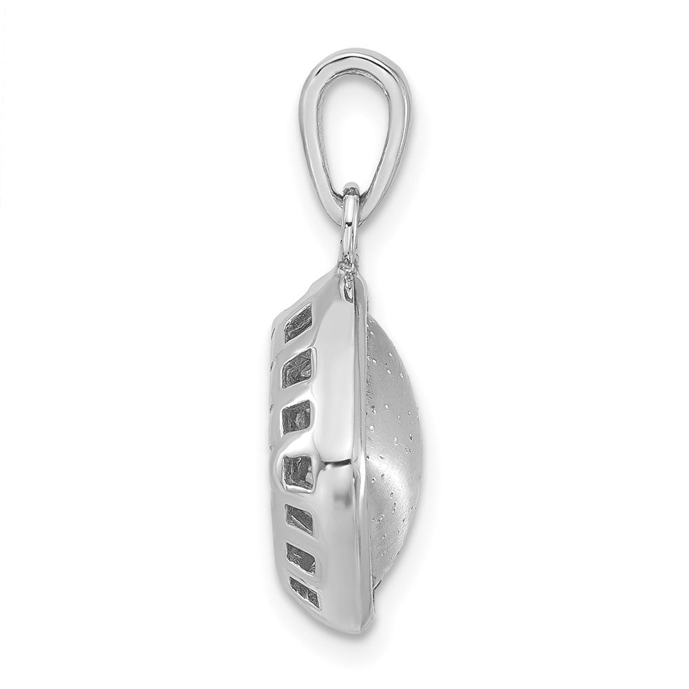 Sterlingsilber Poliert & Strukturiert Diamant-shape Anhänger