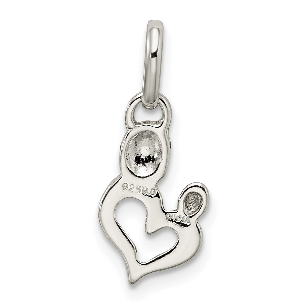 Sterlingsilber Poliert Herz Charm