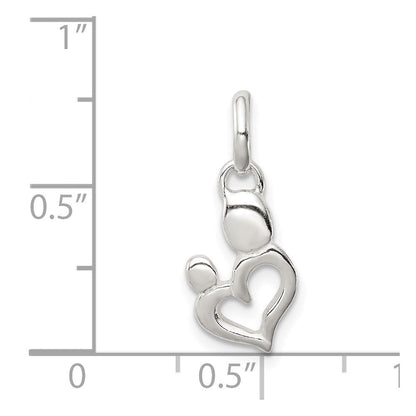 Sterlingsilber Poliert Herz Charm