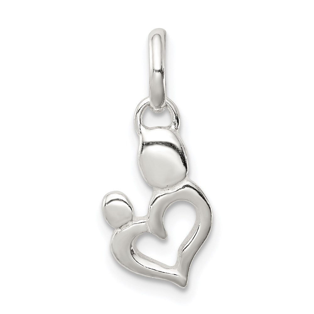 Sterlingsilber Poliert Herz Charm