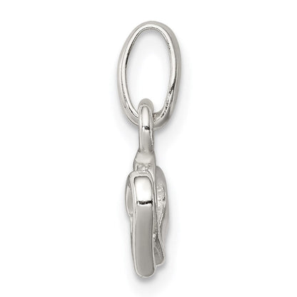 Sterlingsilber Poliert Doppelt Herz Charm