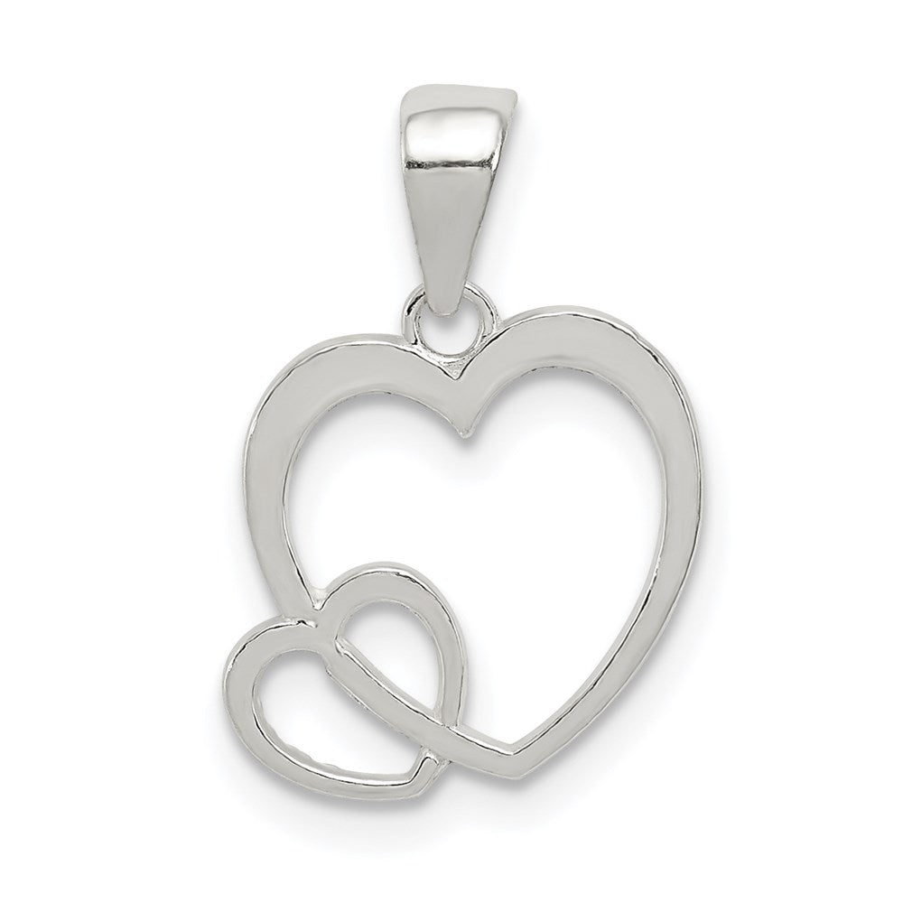 Sterlingsilber Poliert Herzen Anhänger