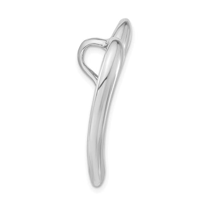 Sterlingsilber Poliert & Scratch Finish Herz Kette Anhänger