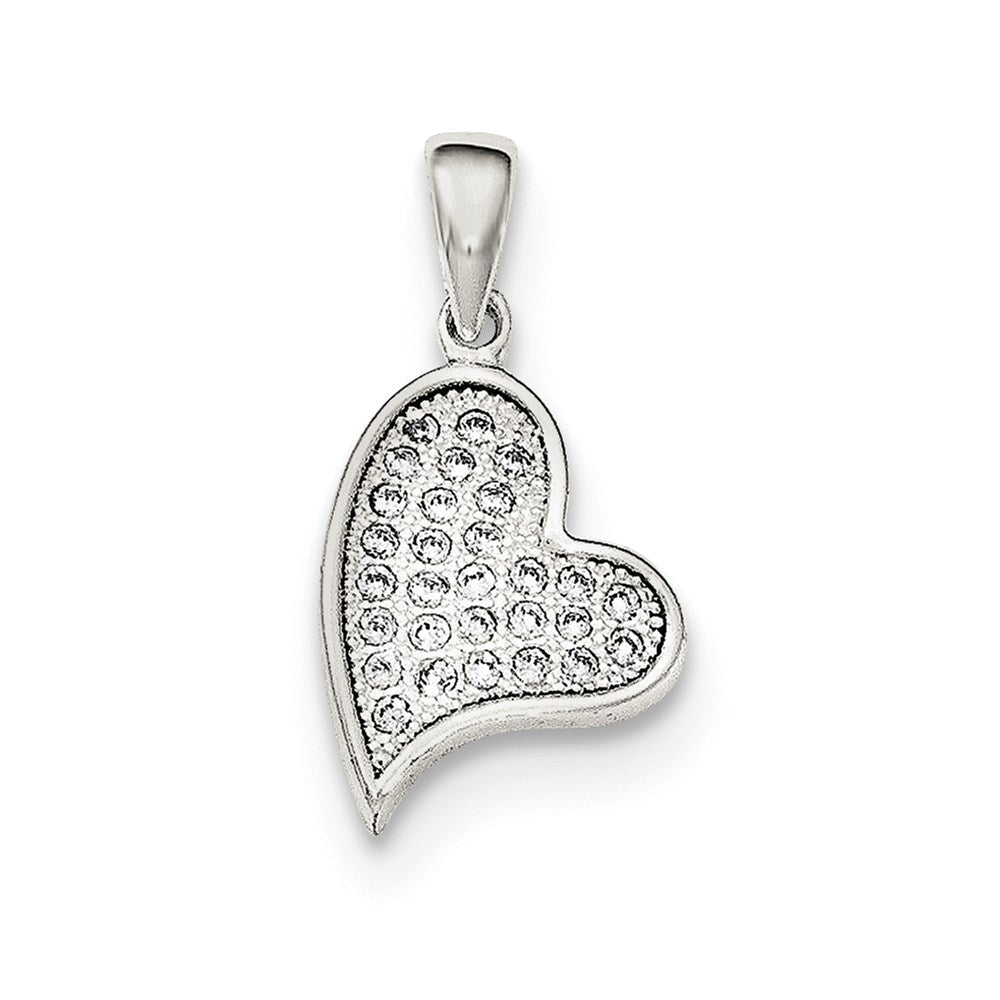Sterlingsilber Zirkonia Herz Anhänger