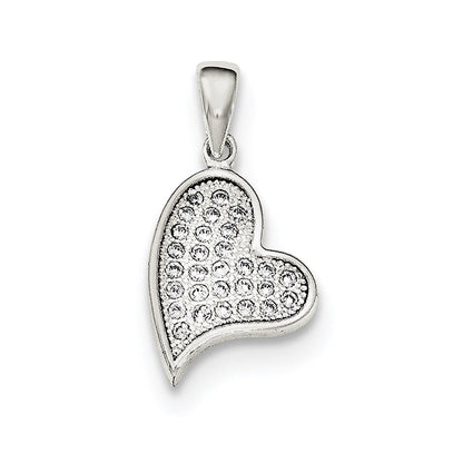 Sterlingsilber Zirkonia Herz Anhänger