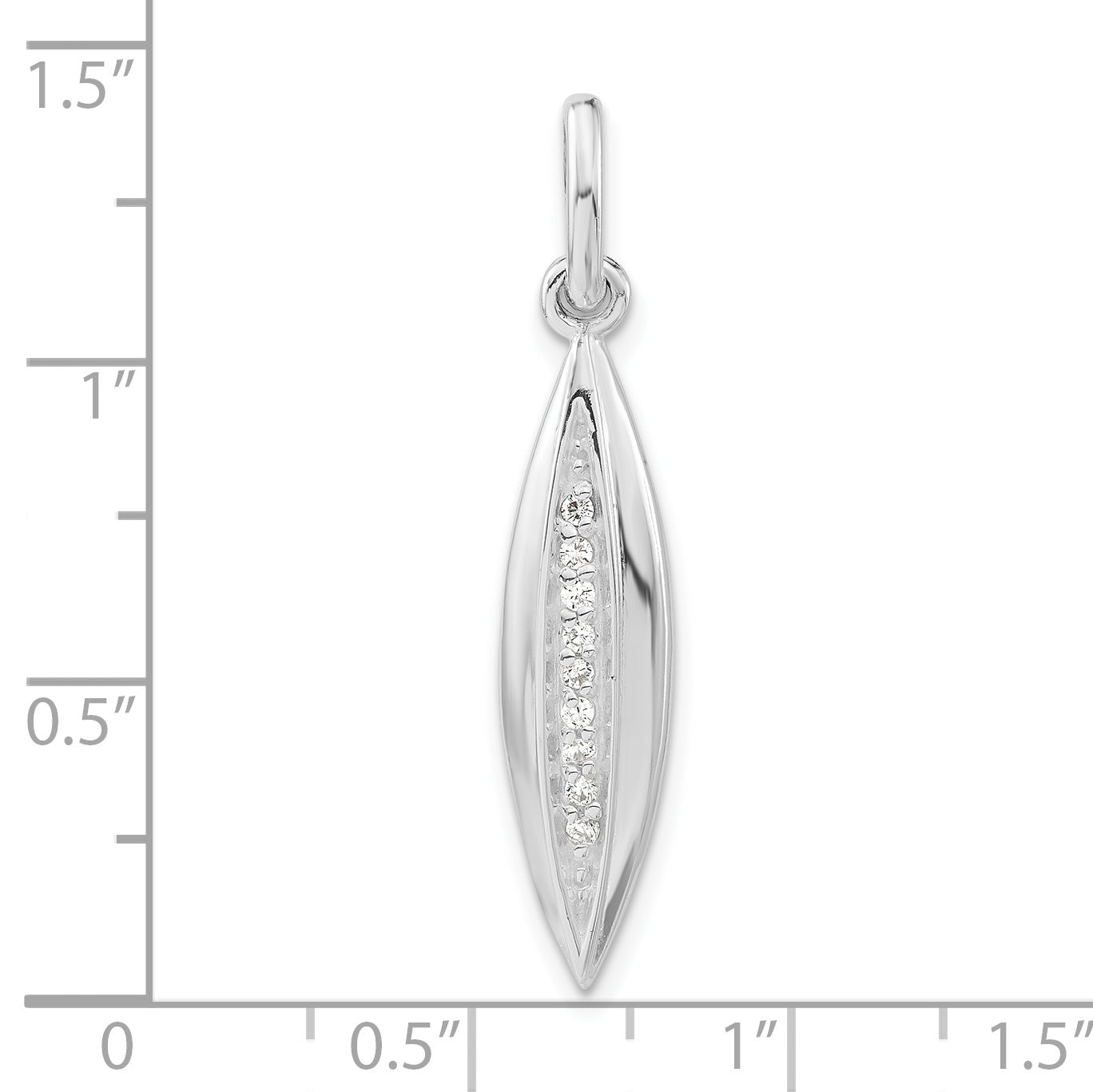Sterlingsilber Poliert Zirkonia Anhänger