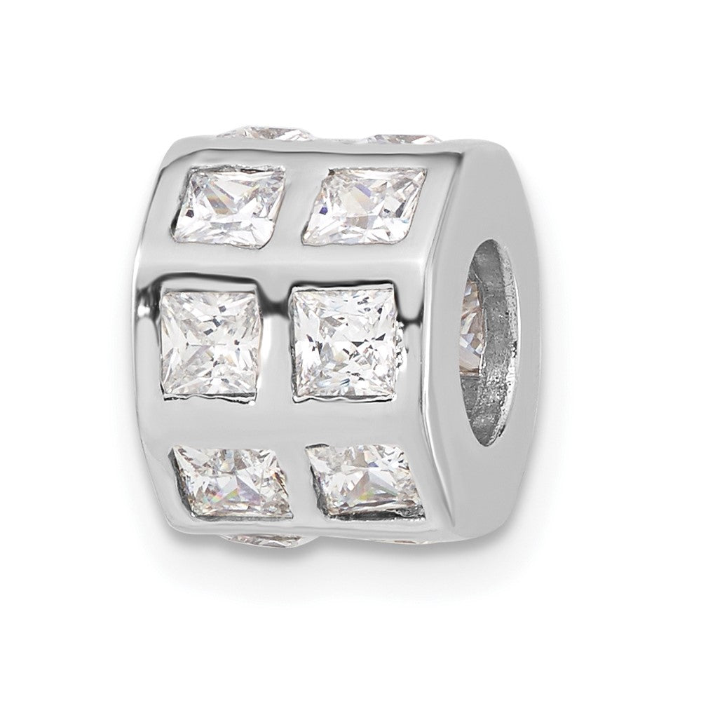 Sterlingsilber Poliert Zirkonia Perle
