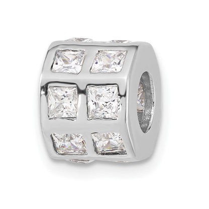 Sterlingsilber Poliert Zirkonia Perle