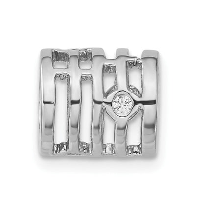 Sterlingsilber Poliert Zirkonia Perle