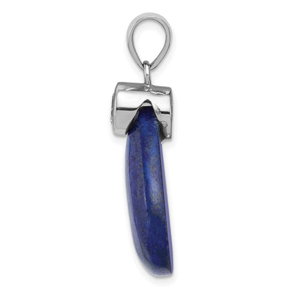Sterlingsilber Rhodiniert mit Zirkonia und Lapis Lazuli Anhänger