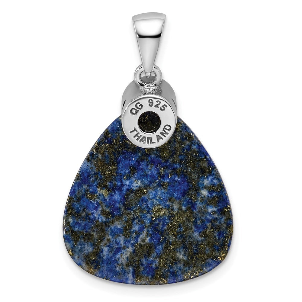Sterlingsilber Rhodiniert mit Zirkonia und Lapis Lazuli Anhänger