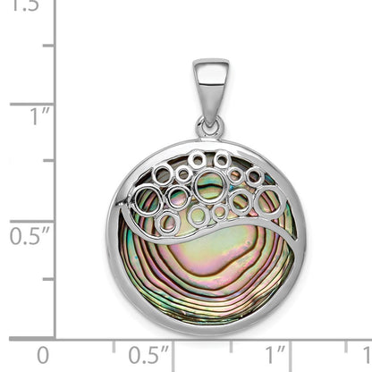 Sterlingsilber Rhodiniert Abalone Anhänger