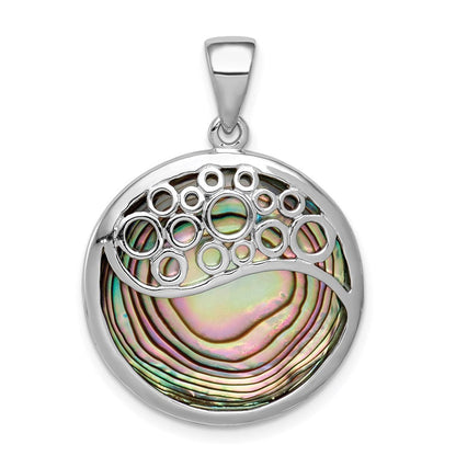 Sterlingsilber Rhodiniert Abalone Anhänger