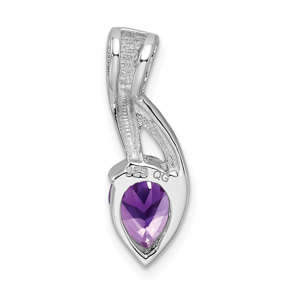 Sterlingsilber Rhodiniert Amethyst Anhänger